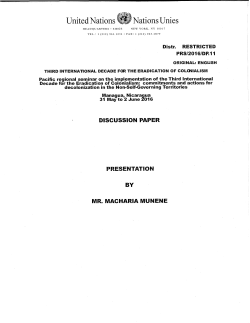 Discussion paper of Mr. Macharia Munene