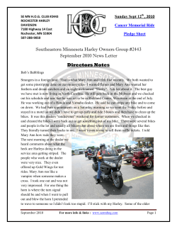 Sep 2010 - Southeastern Minnesota Harley Owners Group #2443