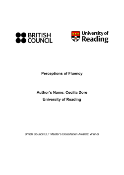 Perceptions of Fluency - English Agenda | British Council
