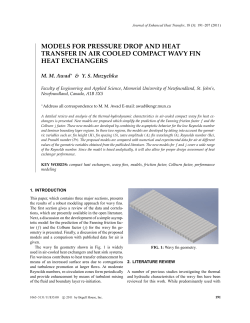 models for pressure drop and heat transfer in air cooled compact