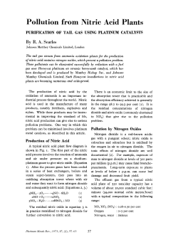 Pollution from Nitric Acid Plants
