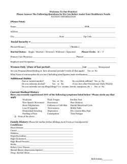 New Patient Information Forms