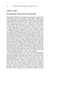 Arthur B. Evans The Apocalyptic Science Fiction of Jacques Spitz