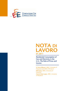 Nota di lavoro 2011.001 - Fondazione Eni Enrico Mattei