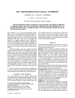 THE TRICHO-RHINO-PHALANGEAL SYNDROME
