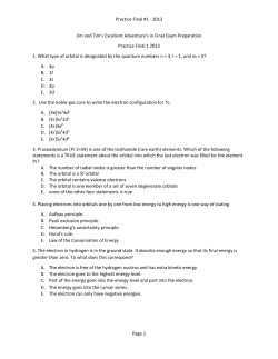 Practice Final #1 - 2013 Page 1 Jim and Tim`s Excellent Adventure`s