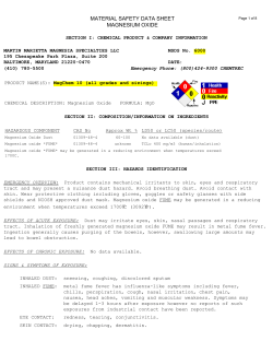 Magnesium Oxide - Standard Ceramic Supply Company