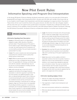 Informative/POI (pilot) Rules
