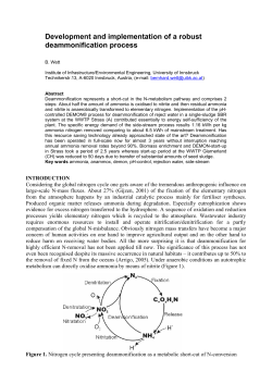 Development and implementation of a robust deammonification