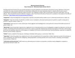 Nurse Practice Act - Minnesota Department of Health