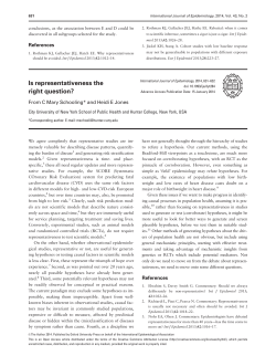 Is representativeness the right question?