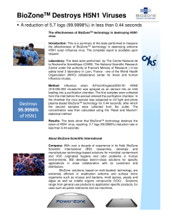 BioZone Kills H5N1 Virus