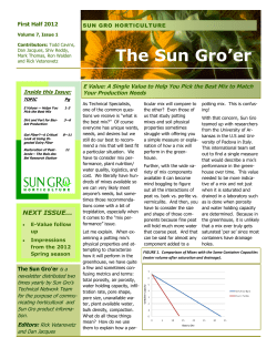 Read More in The Sun Gro`er Issue 7/1