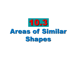 Areas of Similar Shapes