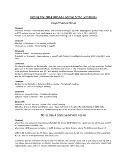 Noting the 2014 OHSAA Football State Semifinals