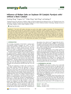 Influence of Molten Salts on Soybean Oil