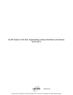 ELAR Grade 5 Unit 02A: Appreciating Literary