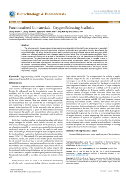 Functionalized Biomaterials - Oxygen Releasing Scaffolds