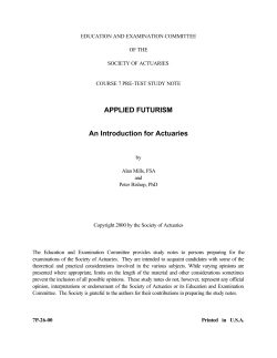 Applied Futurism-An introduction for Actuaries