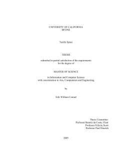 UNIVERSITY OF CALIFORNIA IRVINE Tactile Space