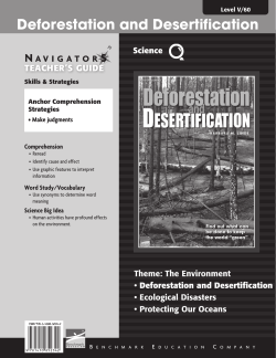 Deforestation and Desertification