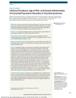 Lifetime Prevalence, Age of Risk, and Genetic Relationships of