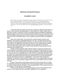 Opinions and Social Pressure