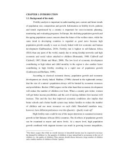 CHAPTER 1: INTRODUCTION 1.1. Background of the study Fertility