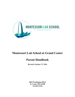 Montessori Lab School at Grand Center Parent Handbook