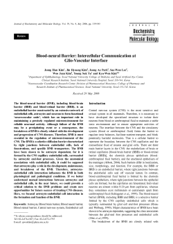Blood-neural Barrier: Intercellular Communication at Glio