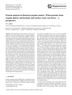 Protein analysis in dissolved organic matter: What