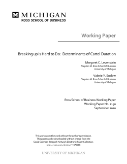 Determinants of Cartel Duration - Deep Blue
