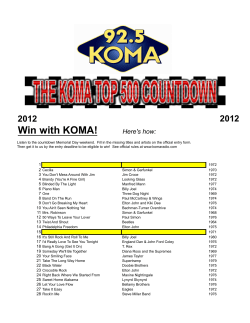 2012 Win with KOMA! Here`s how
