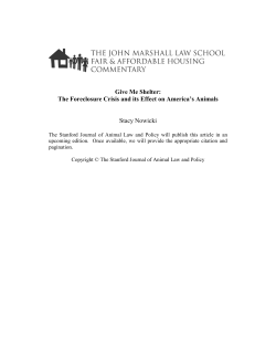 Give Me Shelter - John Marshall Law School