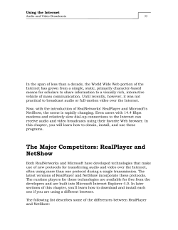 The Major Competitors: RealPlayer and NetShow