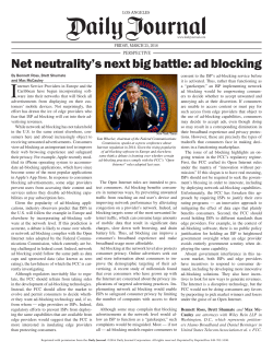 Net neutrality`s next big battle: ad blocking