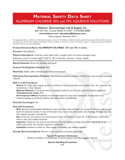 ALUMINUM CHLORIDE 35% and 70% AQUEOUS