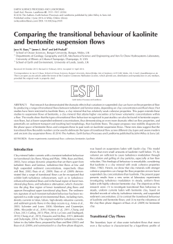 Comparing the transitional behaviour of kaolinite and bentonite