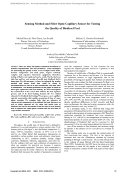 Sensing Method and Fiber Optic Capillary Sensor for