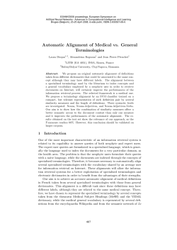 Automatic Alignment of Medical vs. General