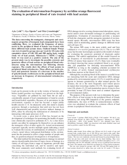 The evaluation of micronucleus frequency by acridine orange