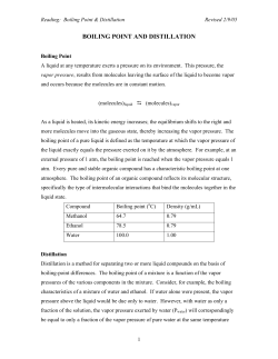 BOILING POINT AND DISTILLATION