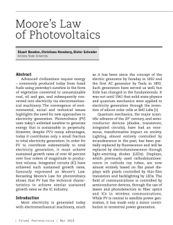 Moore`s Law of Photovoltaics