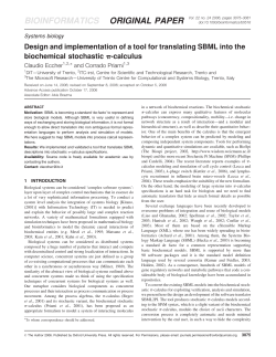 Design and implementation of a tool for translating SBML into the