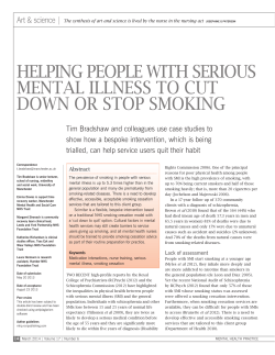 helping people with serious mental illness to cut down or stop smoking