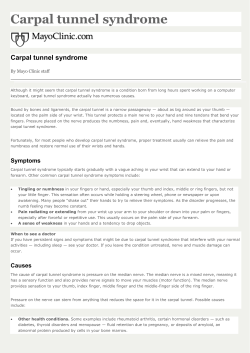 Carpal tunnel syndrome