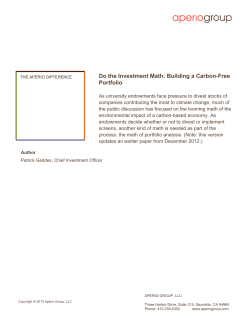 Building a Carbon-Free Portfolio