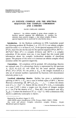 sequences for complex cobordism