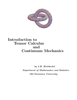 Introduction to Tensor Calculus and Continuum Mechanics