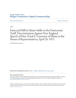 Farm and Mill in Maine Suffer in the Democratic Tariff: Discrimination